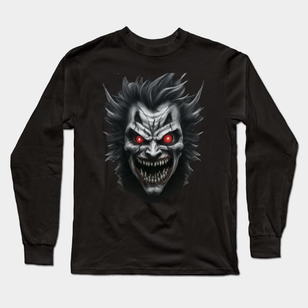 creepy face Long Sleeve T-Shirt by AOAOCreation